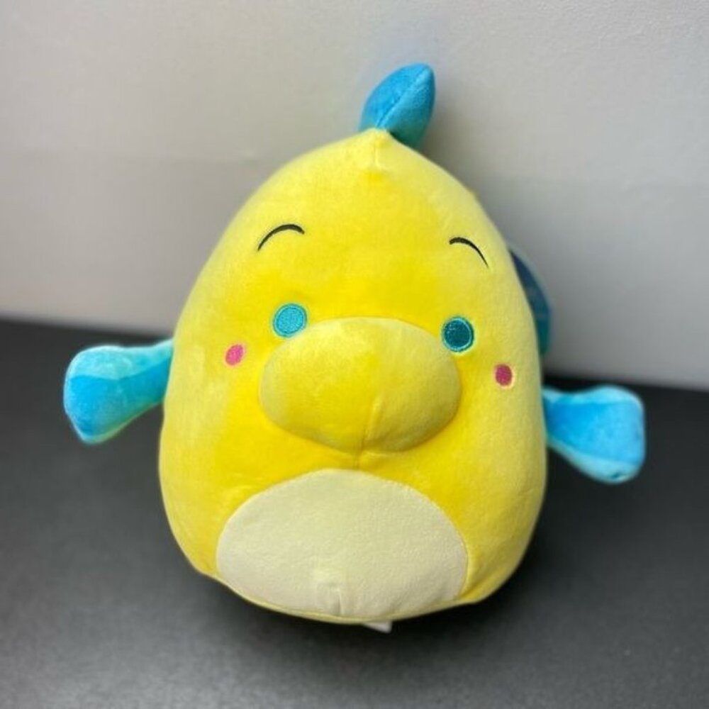 New Disney Squishmallows Little Mermain Flounder 8” - Picture 8 of 9